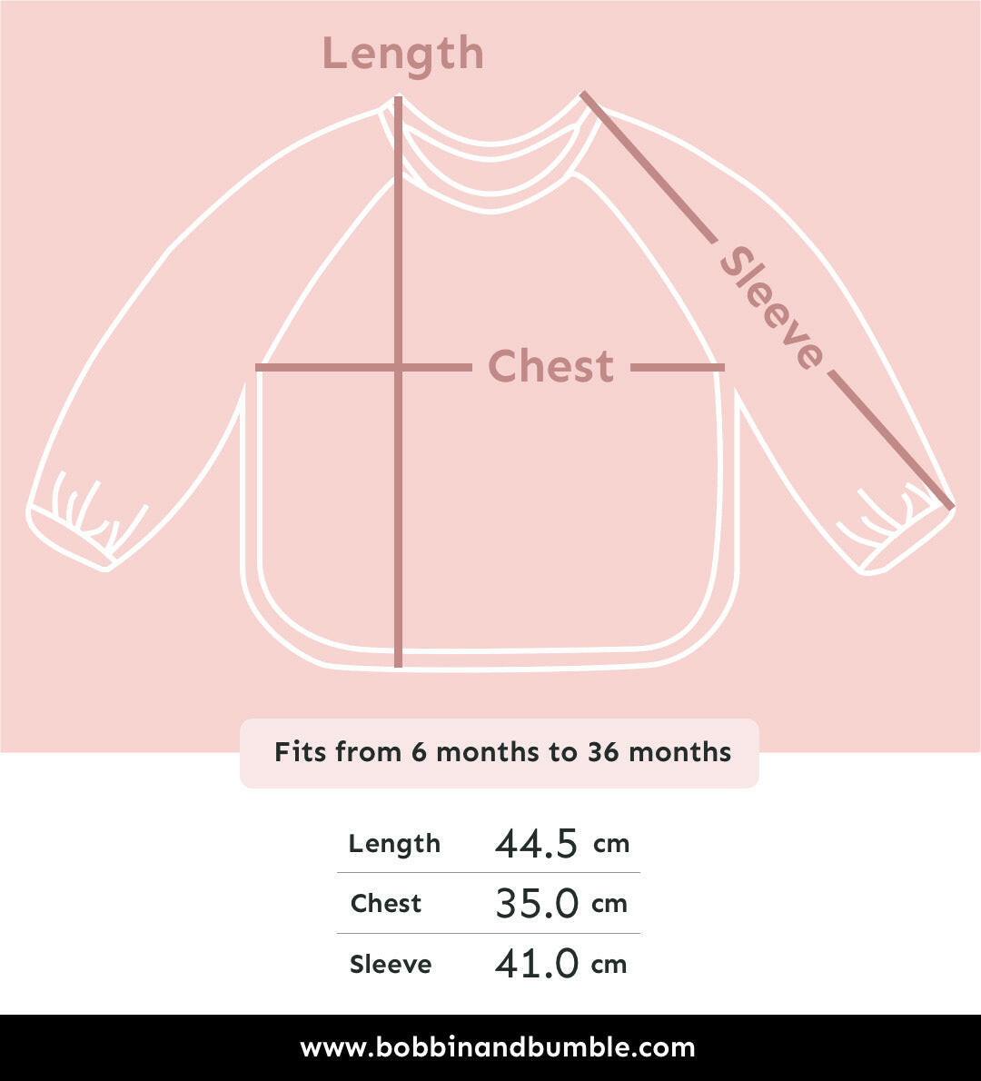 Long Sleeved Baby Bib - Safari Animals