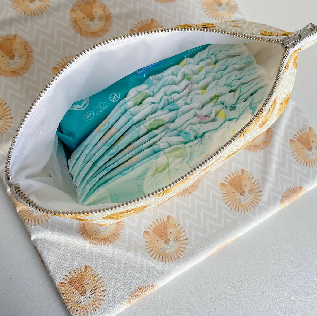 Nappy Wallet - Leo Lion Print