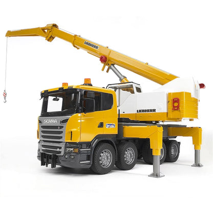 Bruder SCANIA R-Series Liebherr Toy Crane Truck, Scale 1:16