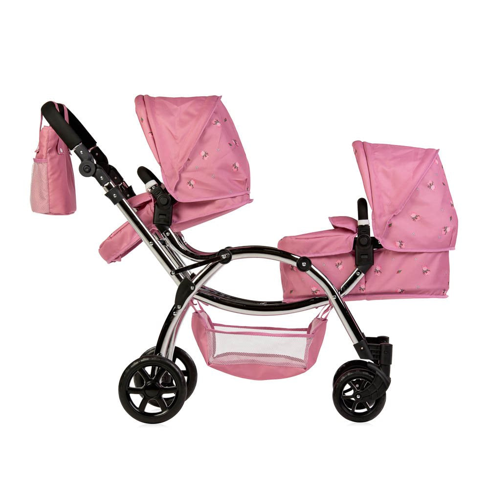 Roma Darcie Twin Dolls Pram, Pink