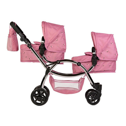 Roma Darcie Twin Dolls Pram, Pink