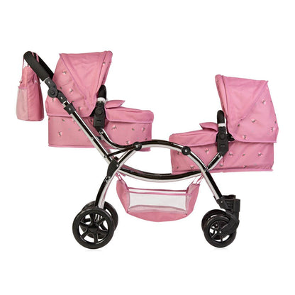 Roma Darcie Twin Dolls Pram, Pink
