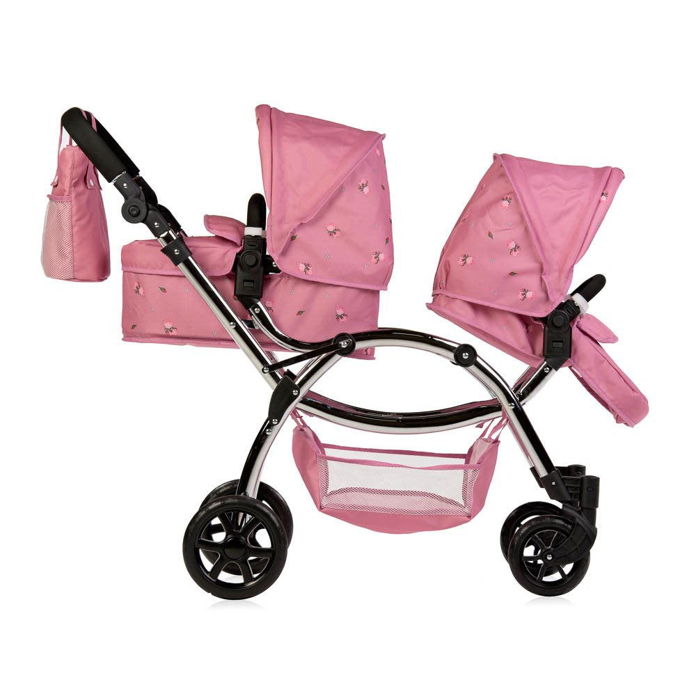Roma Darcie Twin Dolls Pram, Pink