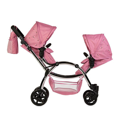 Roma Darcie Twin Dolls Pram, Pink