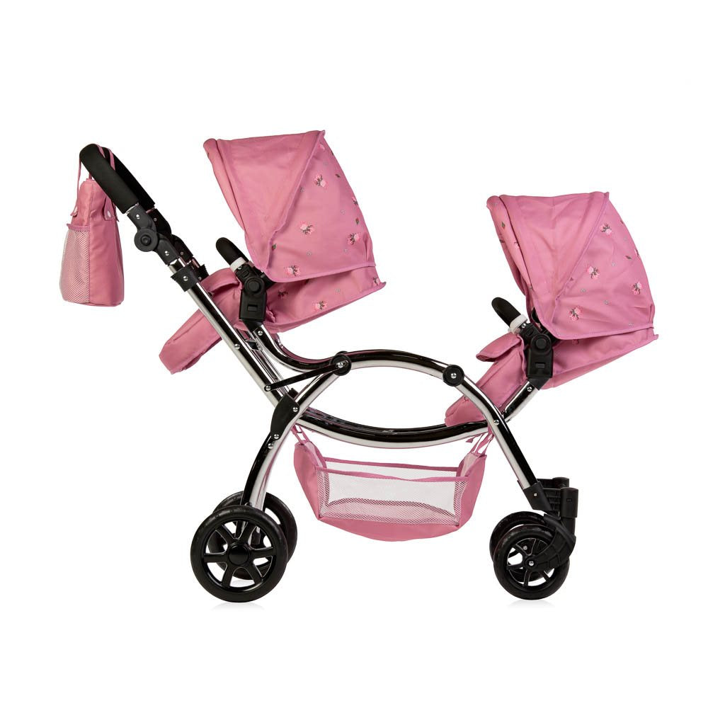 Roma Darcie Twin Dolls Pram, Pink