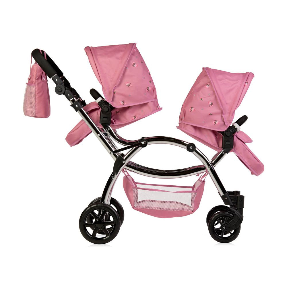 Roma Darcie Twin Dolls Pram, Pink
