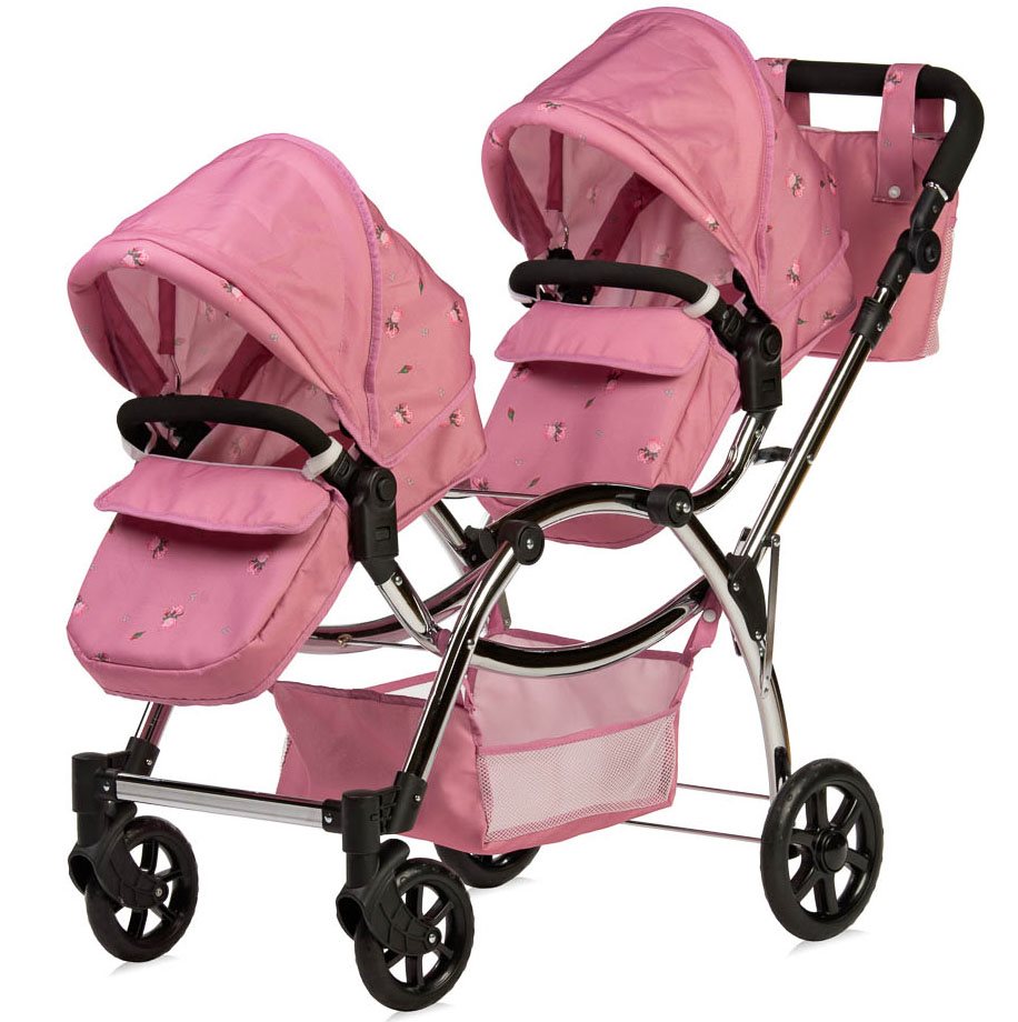 Roma Darcie Twin Dolls Pram, Pink