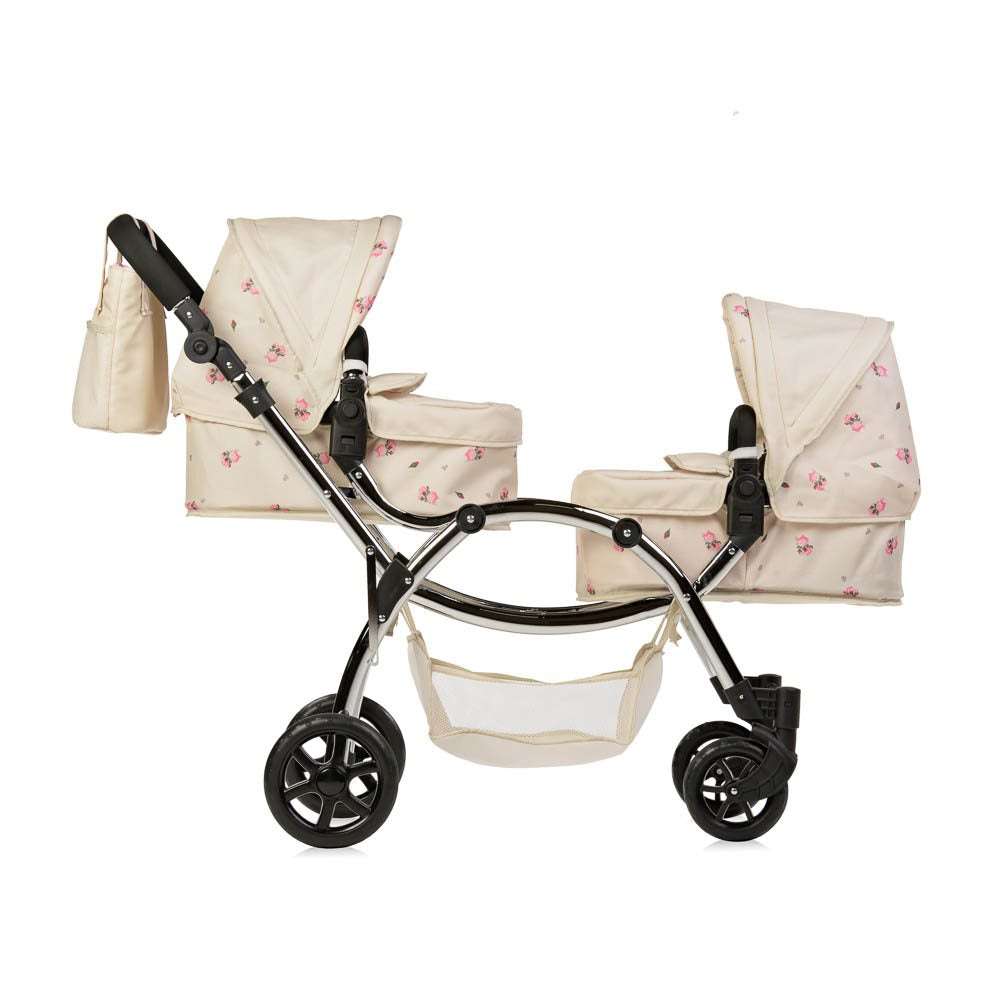 Roma Darcie Twin Dolls Pram, Cream