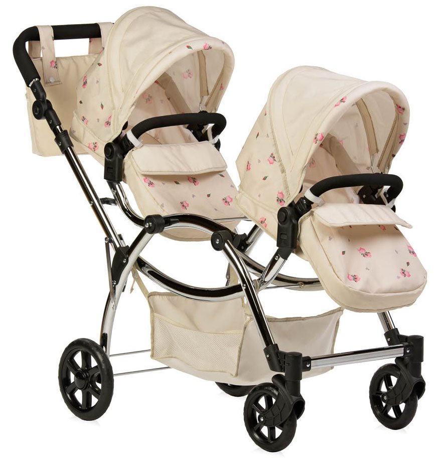 Roma Darcie Twin Dolls Pram, Cream