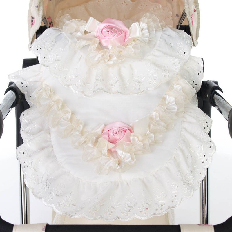 Roma Stephanie Dolls Pram Bundle with Pram / Pushchair, Doll, Highchair, Bag, Parasol & Pram set