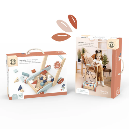 Speedy Monkey Wooden Block Walker w/27 blocks