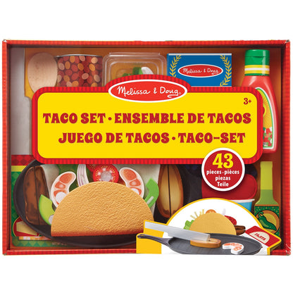 Melissa & Doug Fill & Fold Taco & Tortilla Toy Set