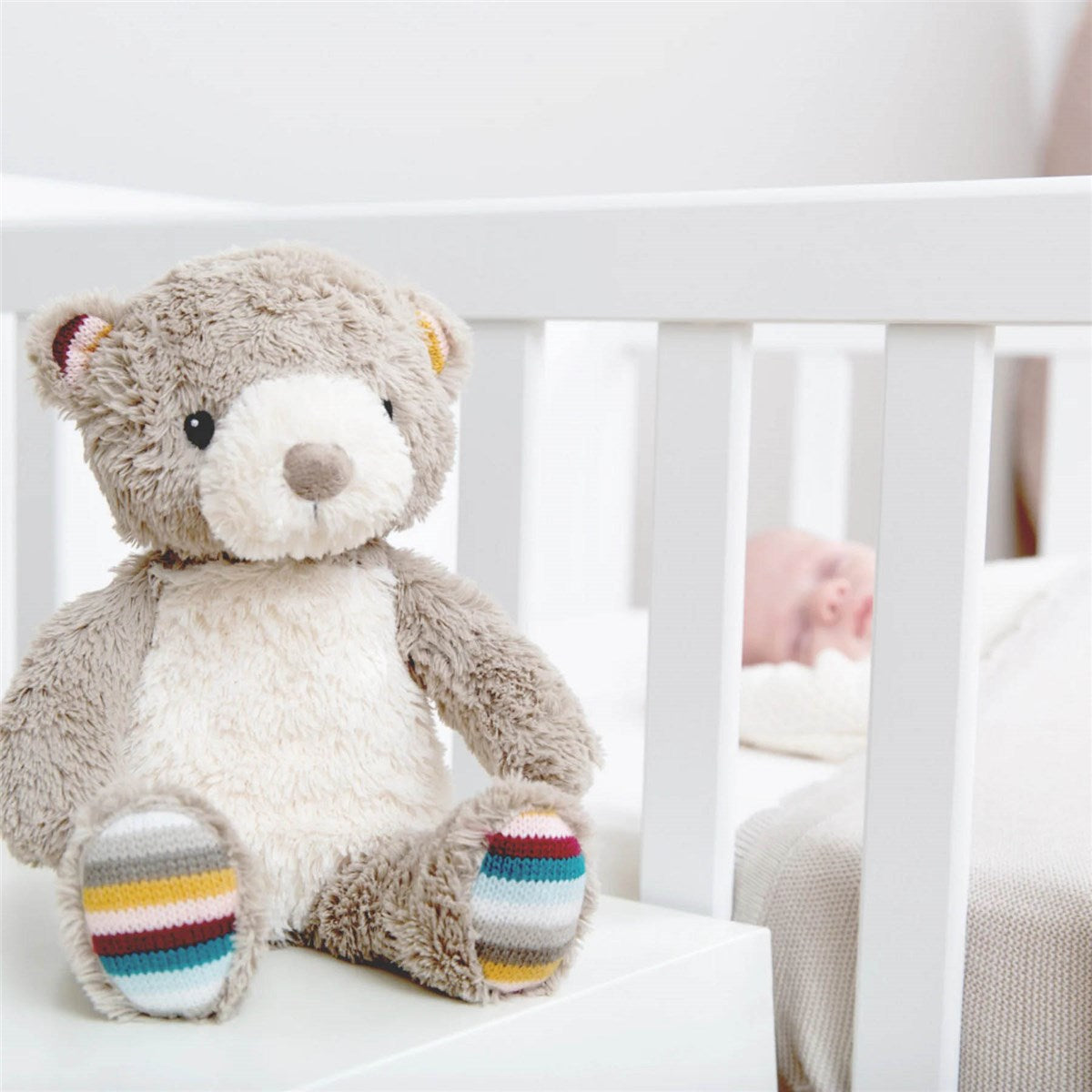 ZAZU Bruno the Bear, Baby Sleep Shusher with Light, Sound, and Voice Recording