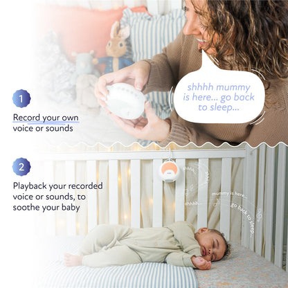 Zello Portable White Noise Machine 30 Soothing Sounds 7 Colour Moon Nightlight Sleep Timer 20hr Battery Voice Record Memory Function Sleep Timer Sound Machine Travel Pram Pushchair Cot Nursery
