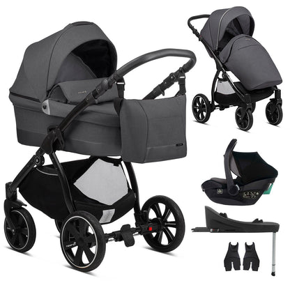 Noordi Sole Go 3in1 + Travel Carrier Car Seat, Black