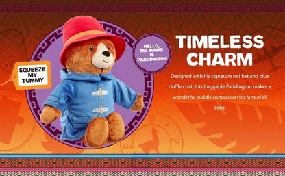 Rainbow Designs Paddington Bear Movie Talking Teddy Bear - Paddington Bear talking toy with 5 Phrases, Red Hat & Blue Duffle Coat - Cuddly Companion for Playtime Adventures