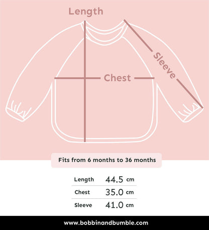 Long Sleeved Baby Bib - Safari Animals