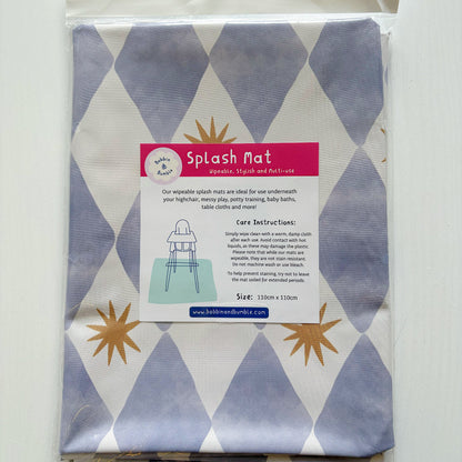 Splash mat - Blue Harlequin
