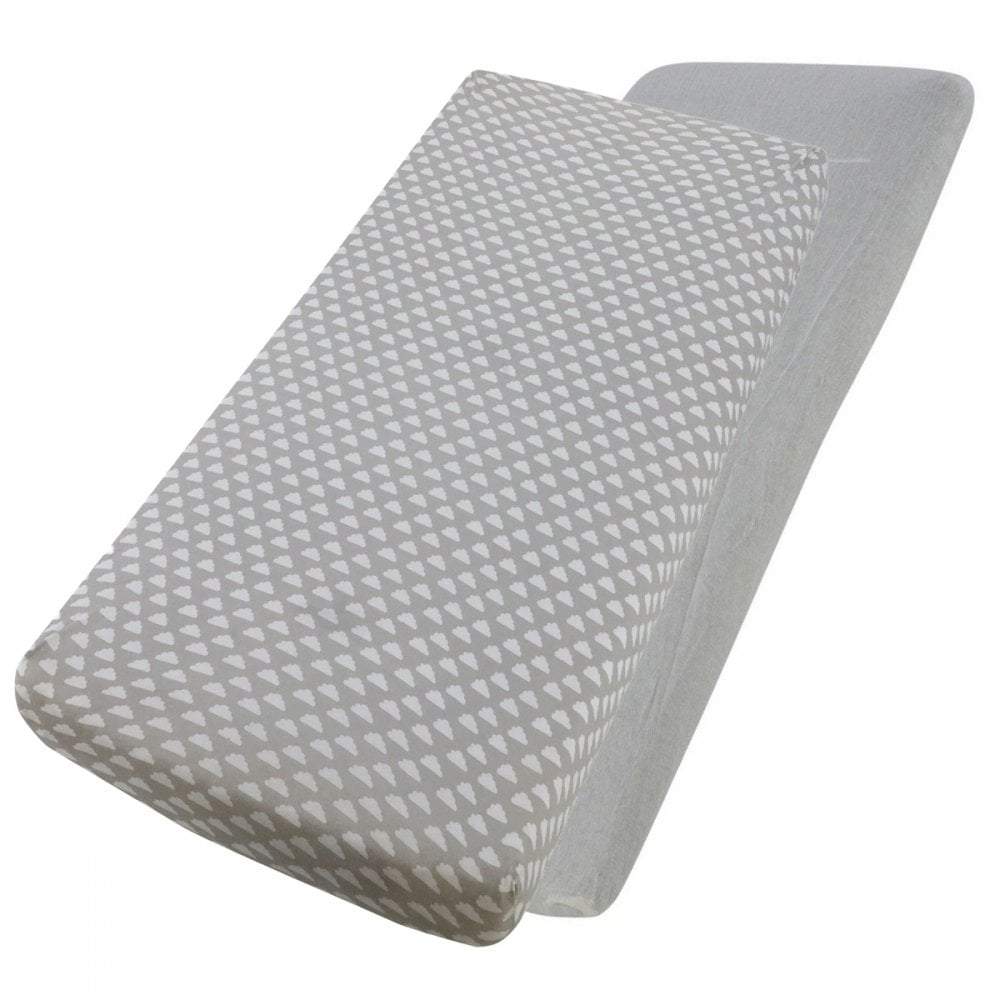 Crib Jersey Fitted Sheets 100% Cotton 40x90cm - Pack Of 2 - Fits All Models