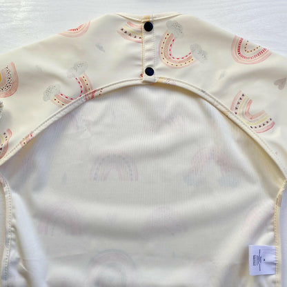 Long Sleeved Baby Bib - Rainbow print