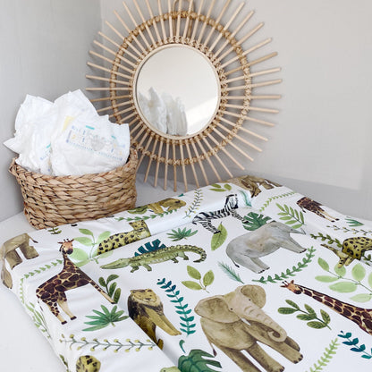 Standard Changing Mat - Safari Animals Print